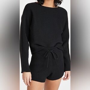 Reformation cort short set - sweater only black